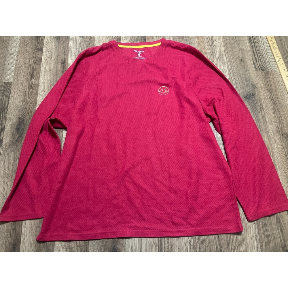 Joe Boxer Shirt, Women's Size XL, Red, Yellow, Long Sleeve, Sleepwear